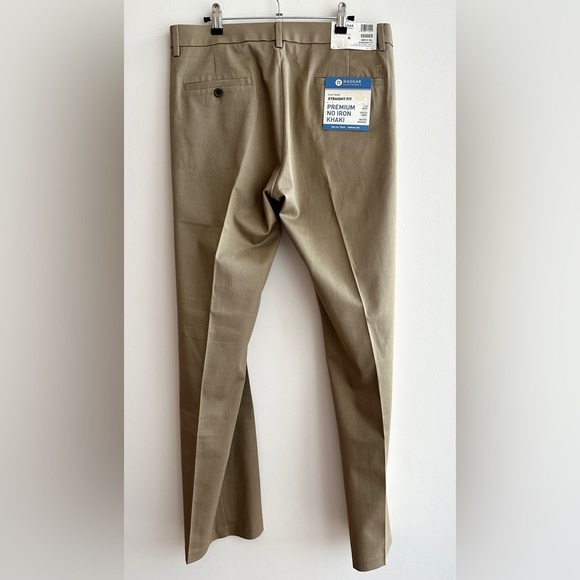 Haggar Clothing Premium No Iron Khaki, Flat Front Straight Fit, 34W x 34L - Picture 11 of 16